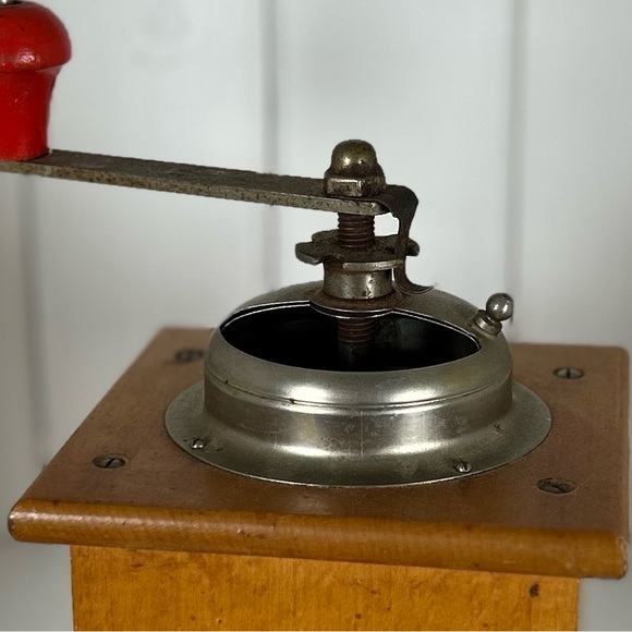 Antique Wood & Metal Coffee Grinder made in West Germany - Picture 11 of 13